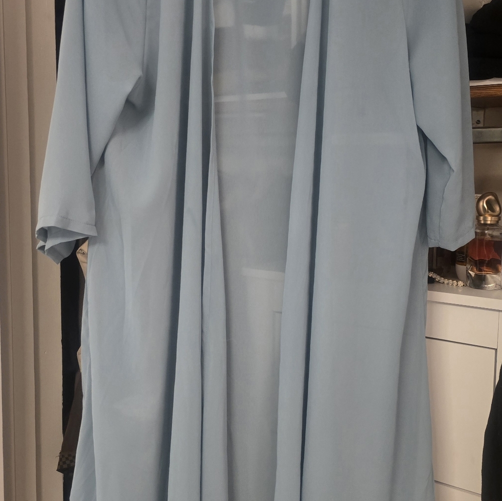 Floral Embroidered Dress with Sheer Overlay - Picture 4 of 5